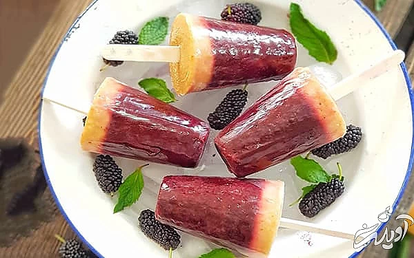 طرز تهیه بستنی یخی میوه ای خانگی با تو سه سوت